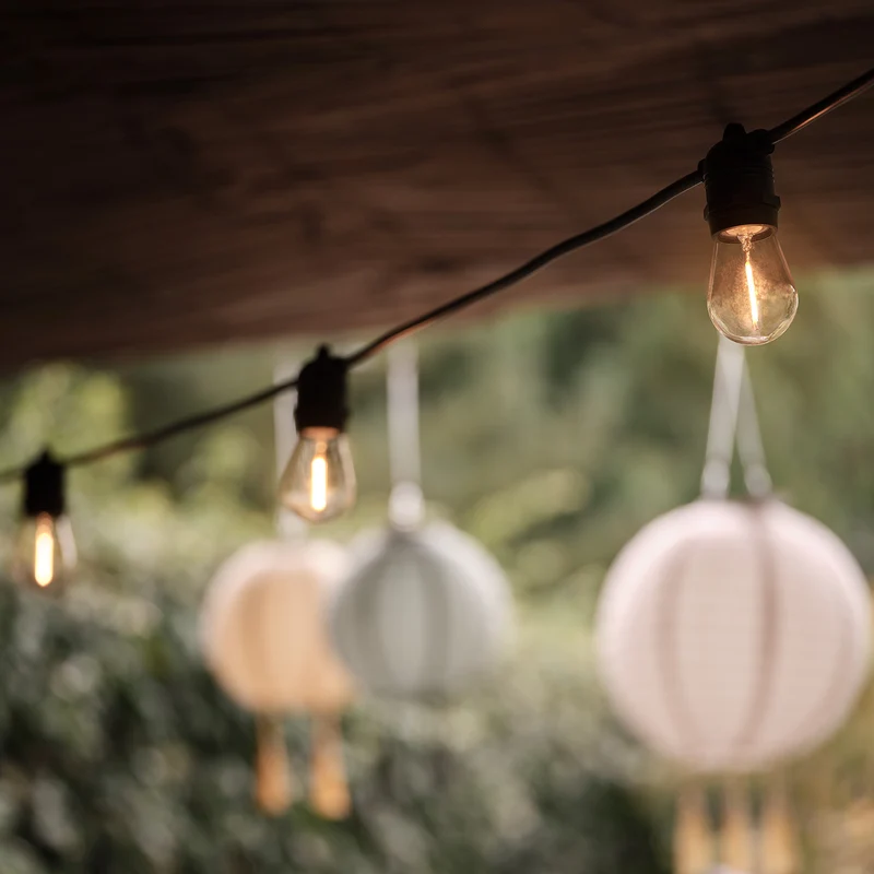 Ultimate Connect 95m 190er LED Lichterkette Glühbirnen warmweiß koppelbar schwarzes Kabel