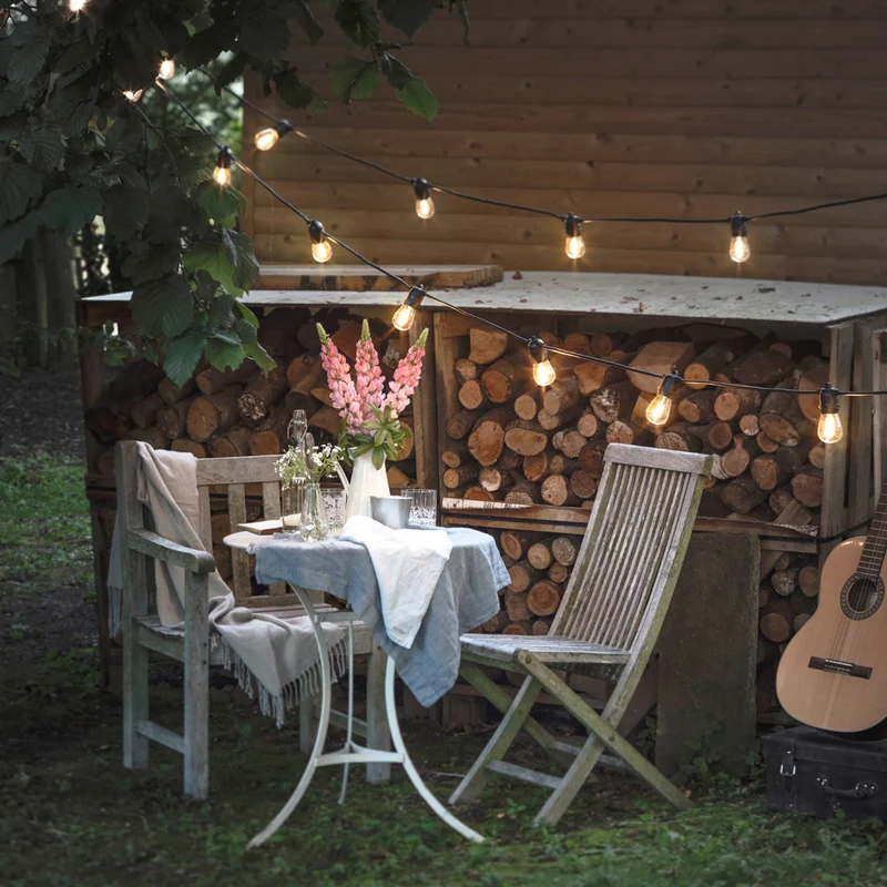Ultimate Connect 85m 170er LED Lichterkette Glühbirnen warmweiß koppelbar schwarzes Kabel