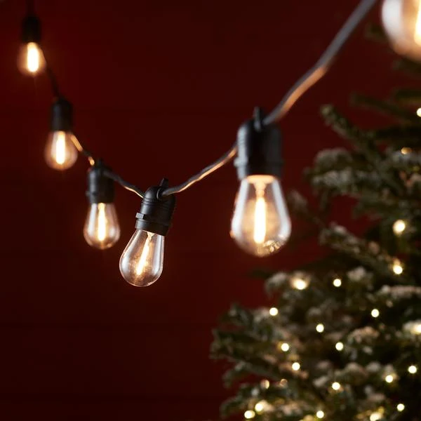 Ultimate Connect 75m 150er LED Lichterkette Glühbirnen warmweiß koppelbar schwarzes Kabel
