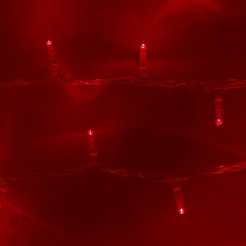 Core Connect 20m 200er LED Lichterkette rot koppelbar transparentes Kabel
