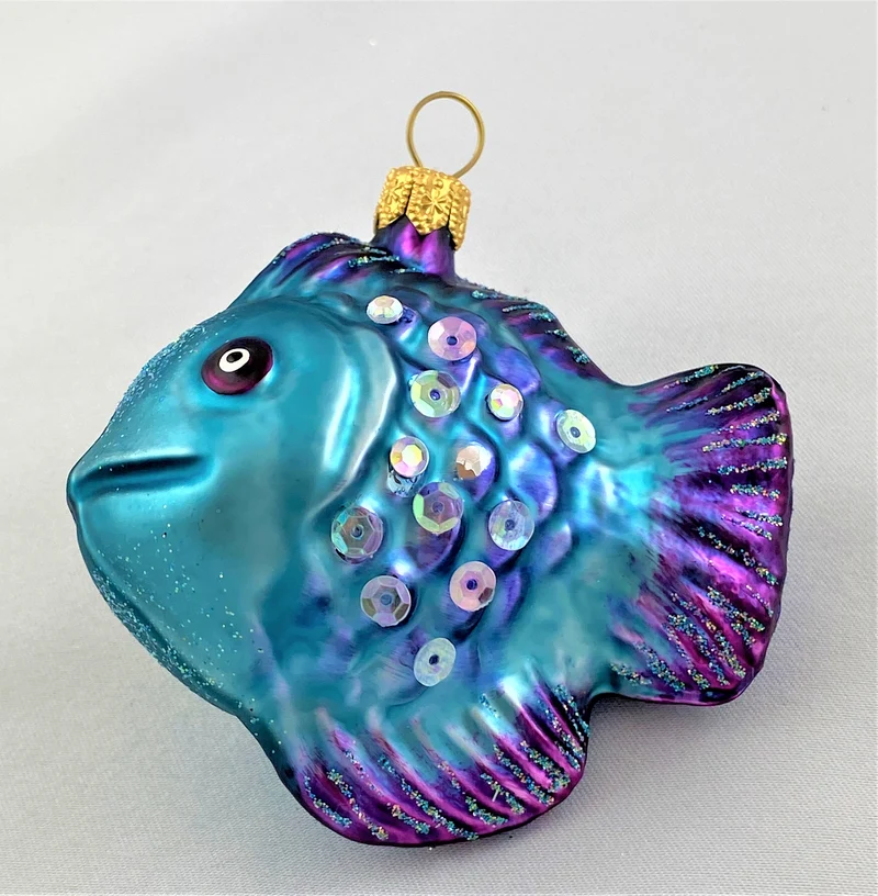 Fisch türkis violett