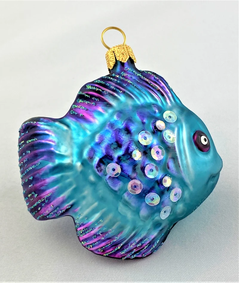 Fisch türkis violett