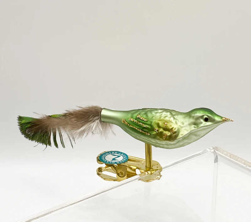 Kleiner olivgrüner Vogel