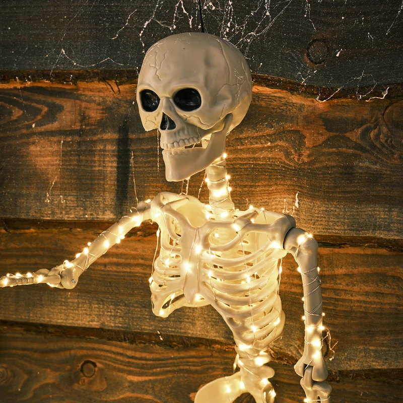 90cm 300er Micro LED Figur Damien das Skelett