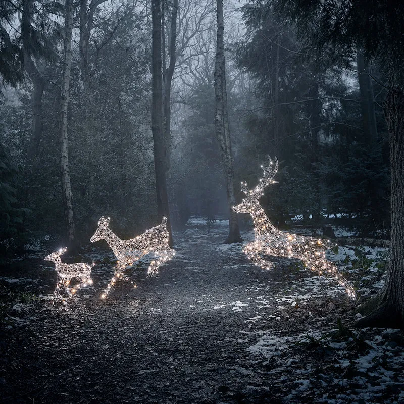 3er Set springende LED-Rentierfamilie L Harlow