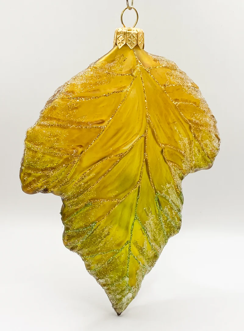 Blatt, grün/olive transparent