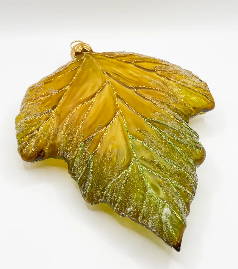 Blatt, grün/olive transparent
