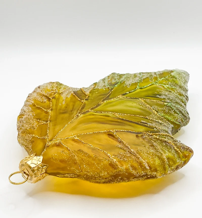 Blatt, grün/olive transparent