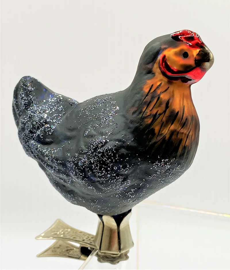 Huhn braun schwarz auf Clip