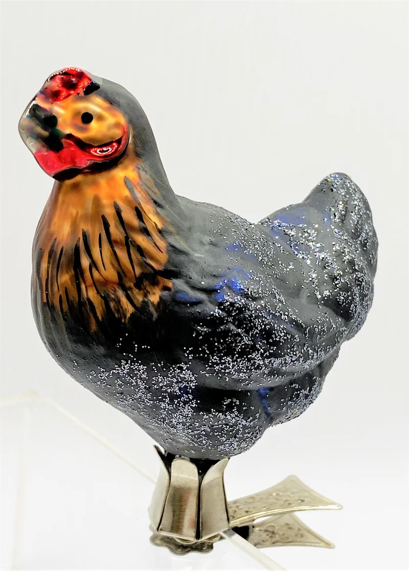 Huhn braun schwarz auf Clip