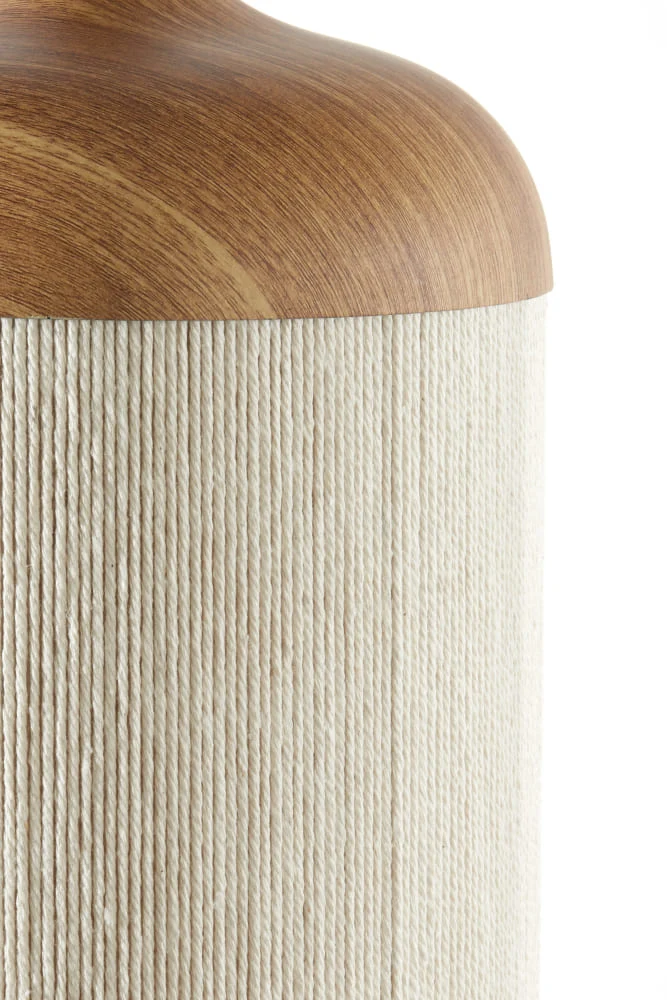 Hängeleuchte DANIA 3L Holzmuster/Tau-Creme