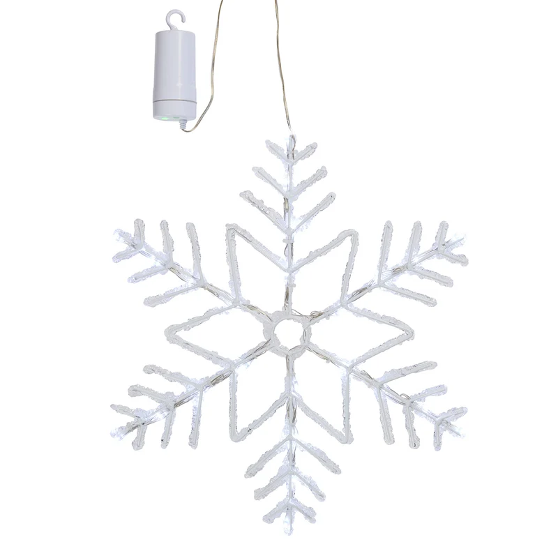 40cm LED Schneeflocke Fensterdeko Weihnachten