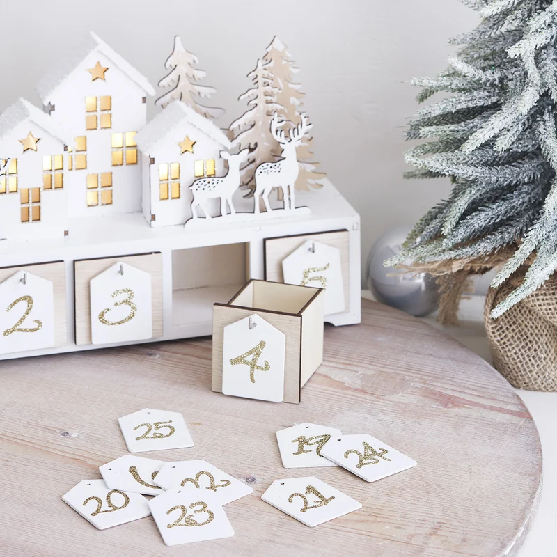 Holzadventskalender zum Befüllen Nordic House