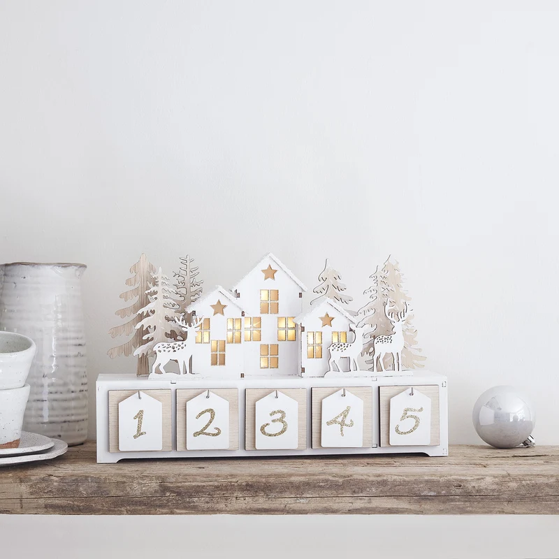Holzadventskalender zum Befüllen Nordic House