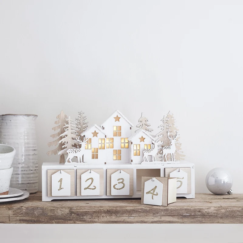 Holzadventskalender zum Befüllen Nordic House