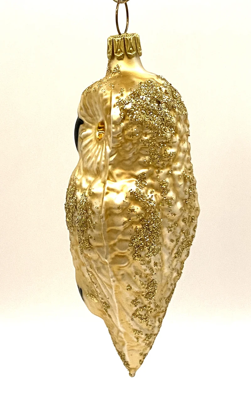 Klassische Weihnachts-Eule, Gold