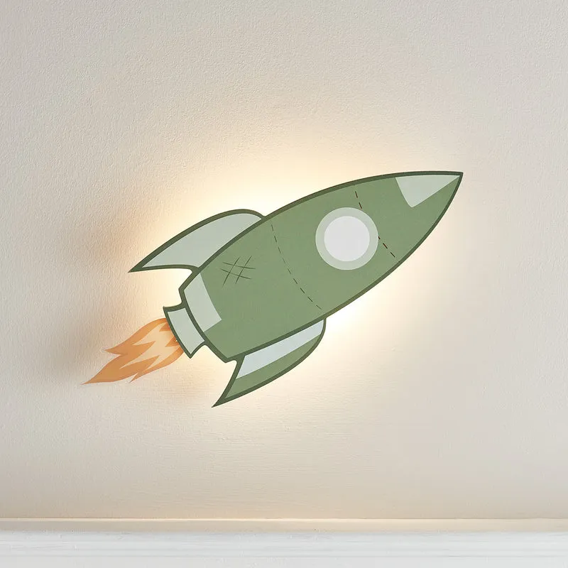 Raketen Wandlampe Kinderzimmer