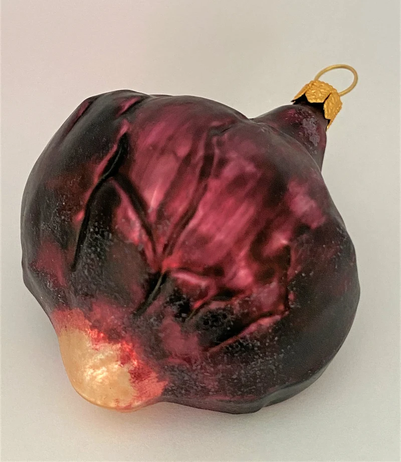 Halbe rote Zwiebel