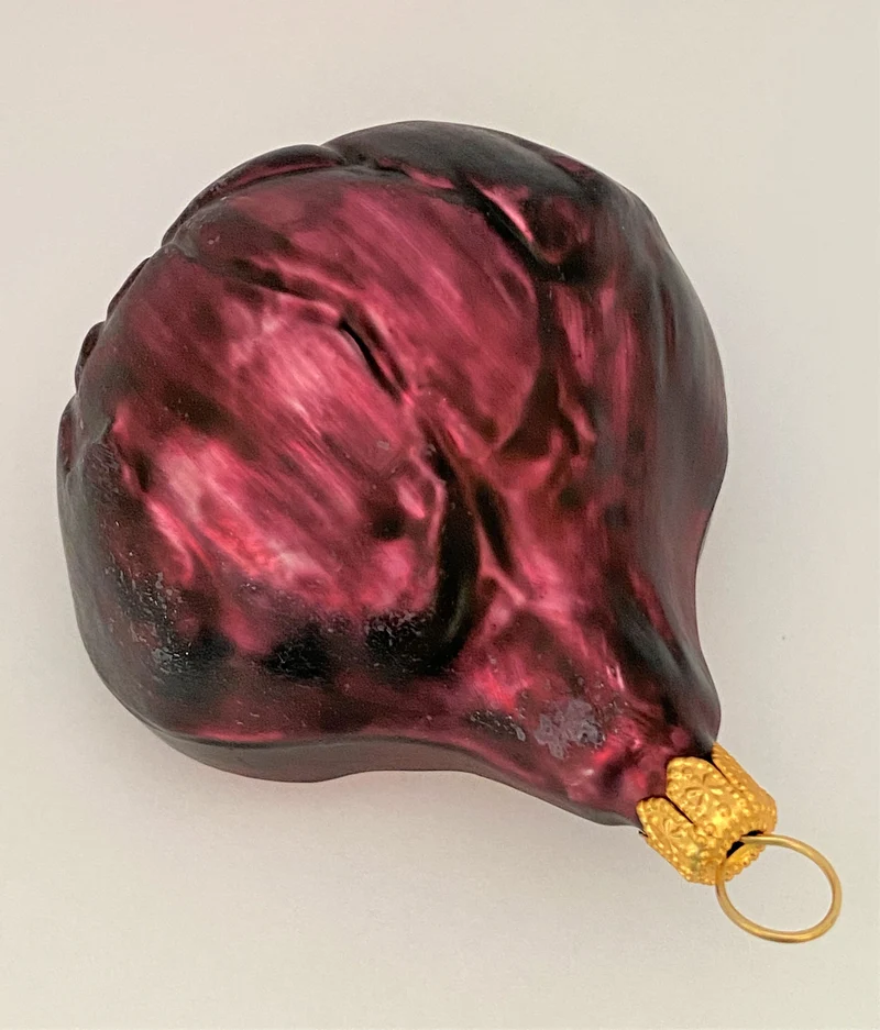Halbe rote Zwiebel