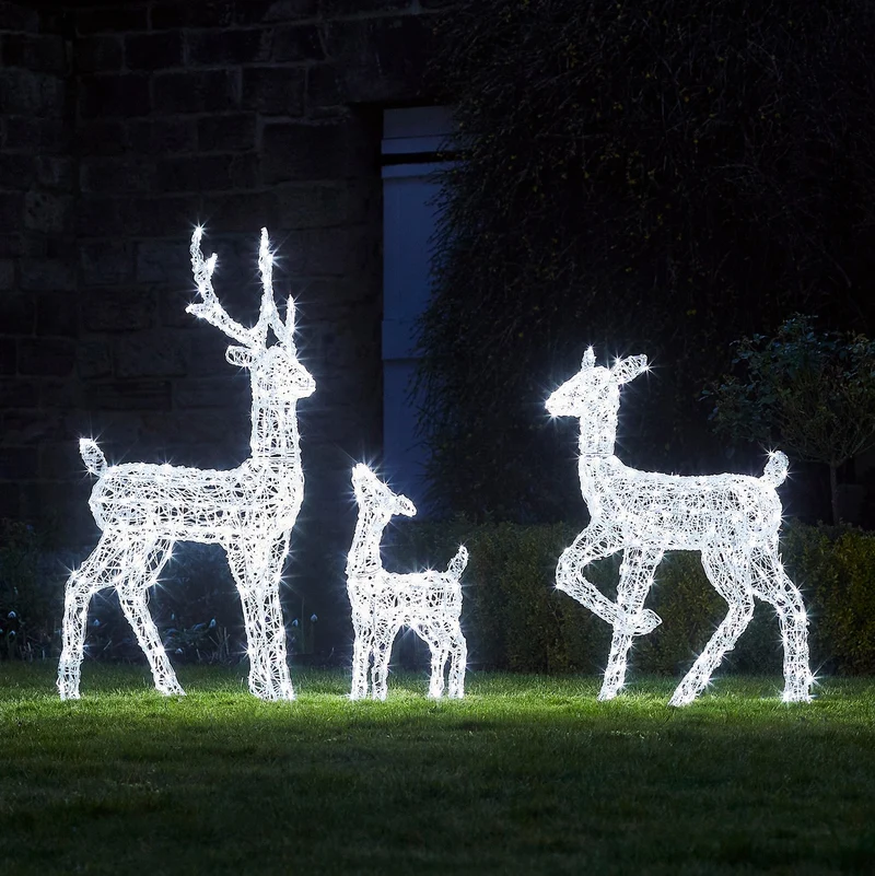 3er Set LED-Rentierfamilie M Swinsty