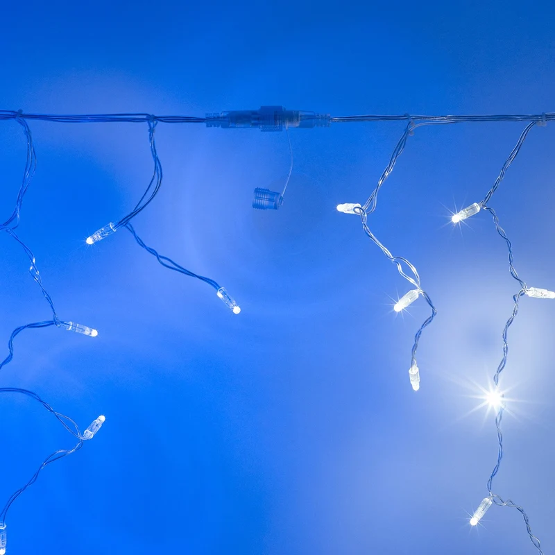 Core Connect 20m 640er LED Eiszapfen Lichterkette weiß koppelbar transparentes Kabel