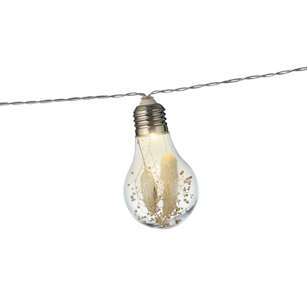 LED Lichterkette mit Trockenblumen Indoor