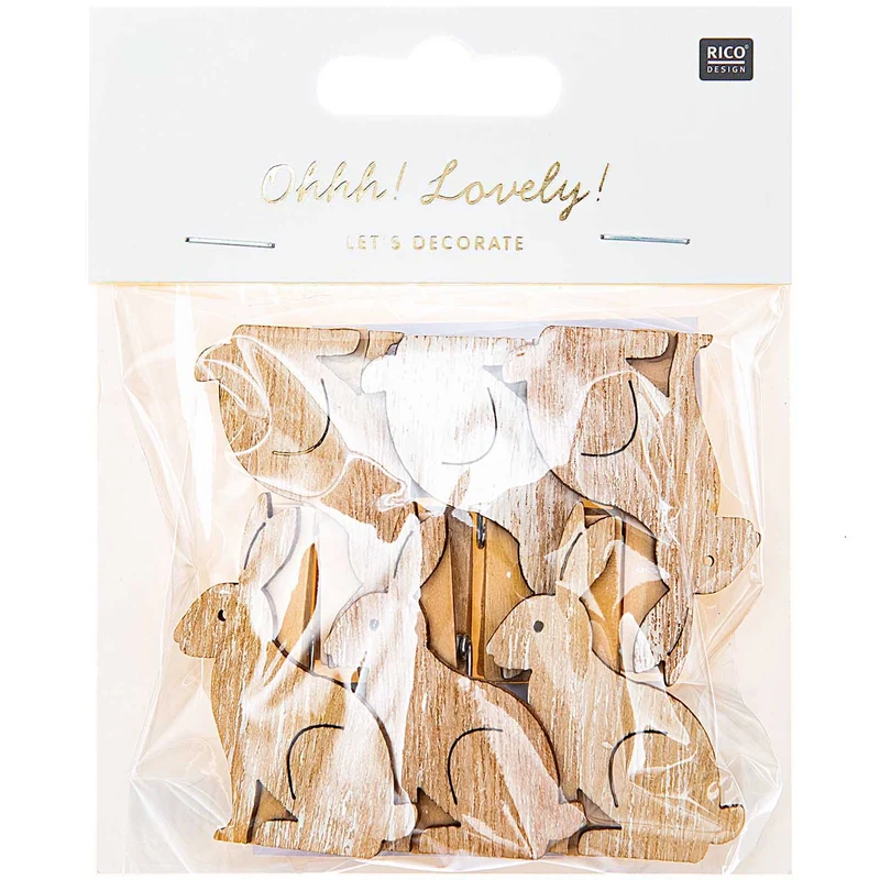 OHHH! LOVELY! Dekoklammern Hase Shabby Chic