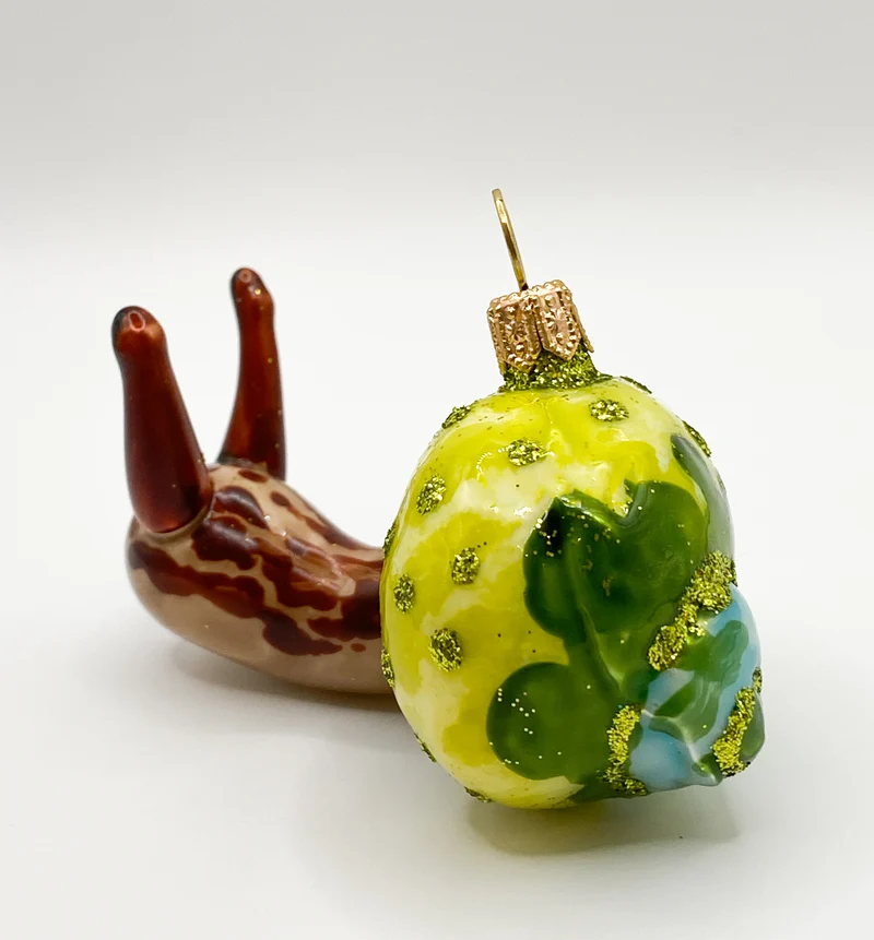 Schnecke mit braunen Fühlern