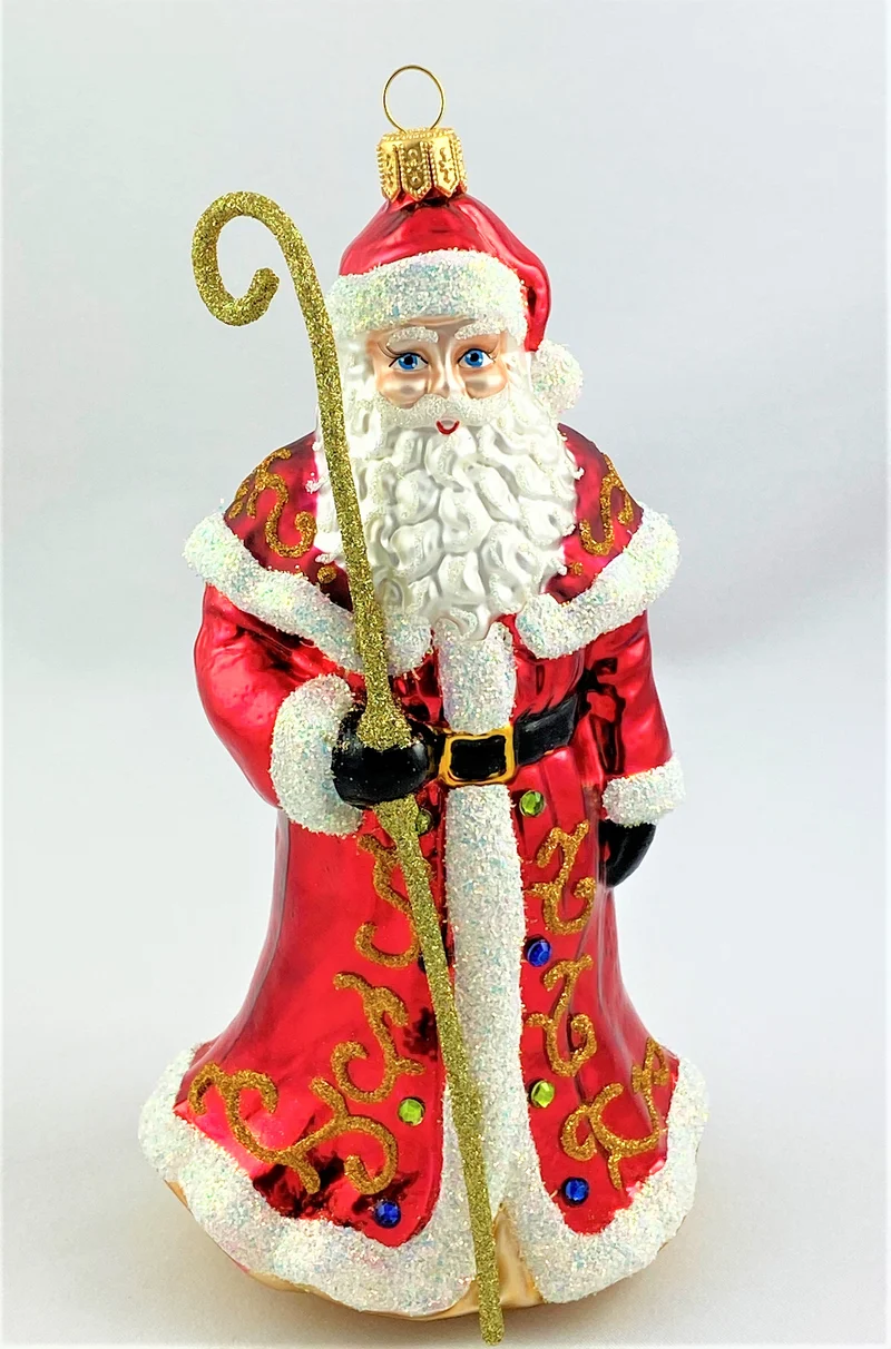 Weihnachtsmann mit goldenem Stab