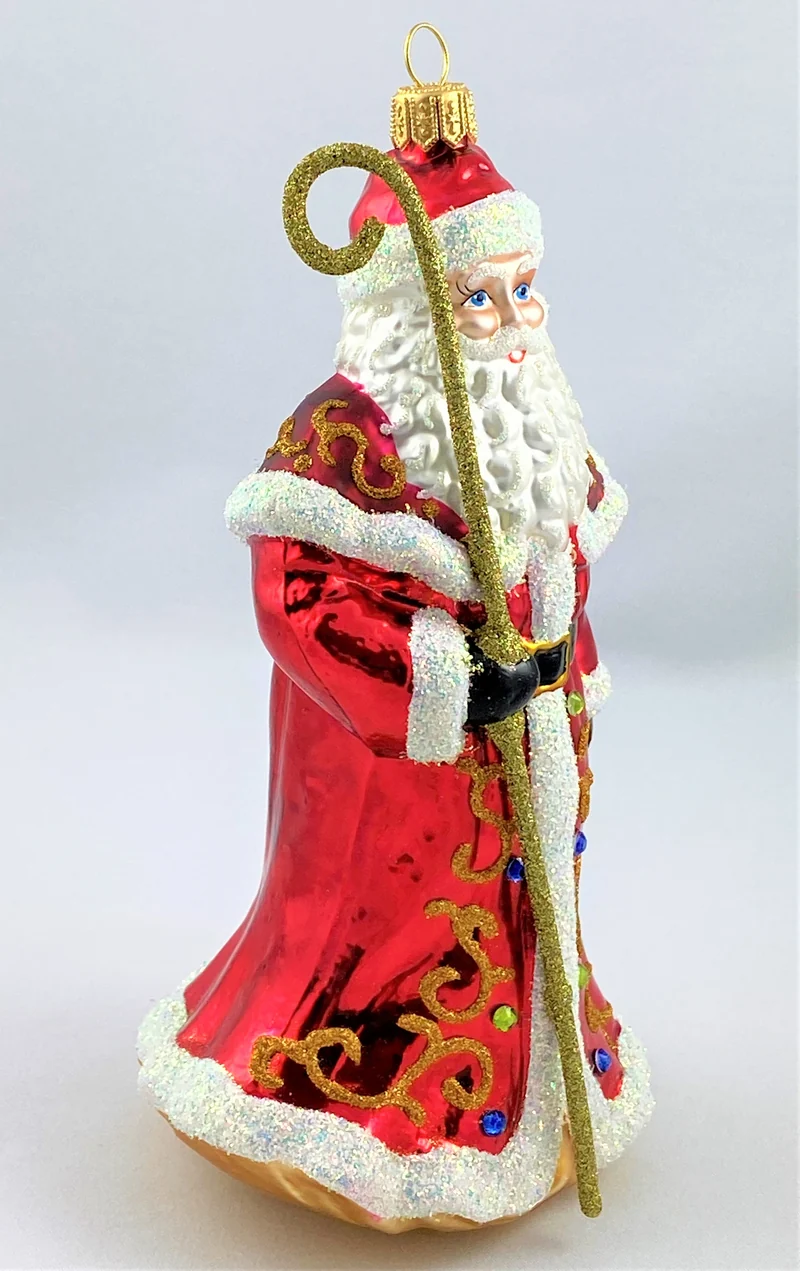 Weihnachtsmann mit goldenem Stab