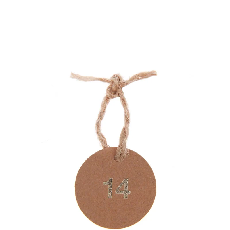 1-24 Zahlen gold für Adventsklender von Rico