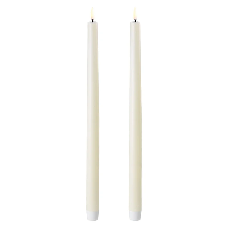 Uyuni LED Stabkerze, 2 Stück, Ivory, 2,3 x 35 cm