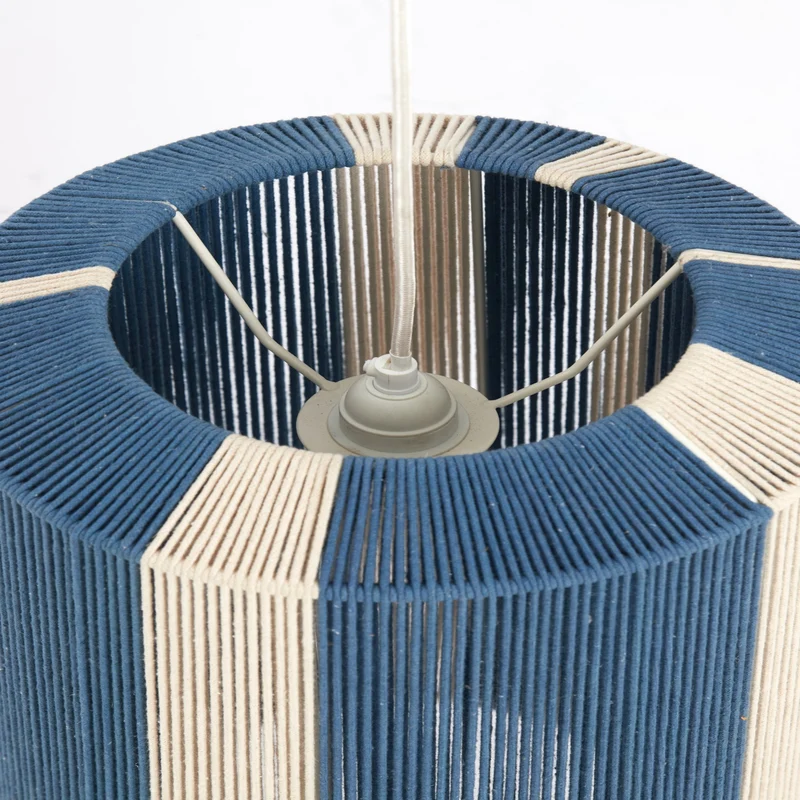 Hängeleuchte KOZANA in blau/creme Ø36x43 cm