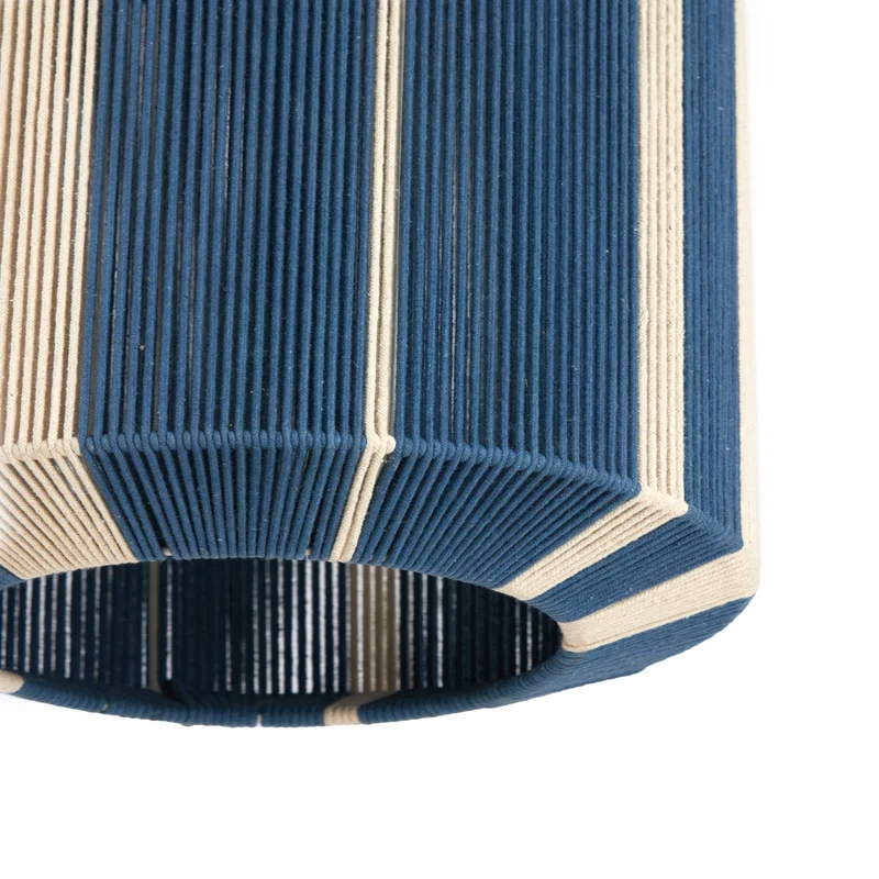 Hängeleuchte KOZANA in blau/creme Ø36x43 cm