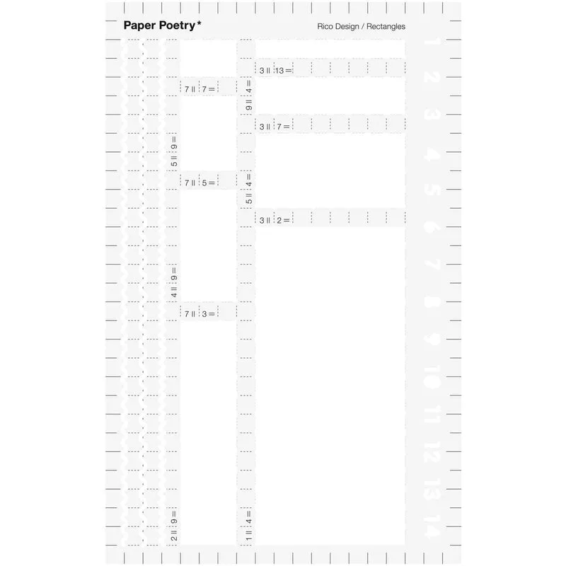 Schablone Bullet Diary Rechtecke