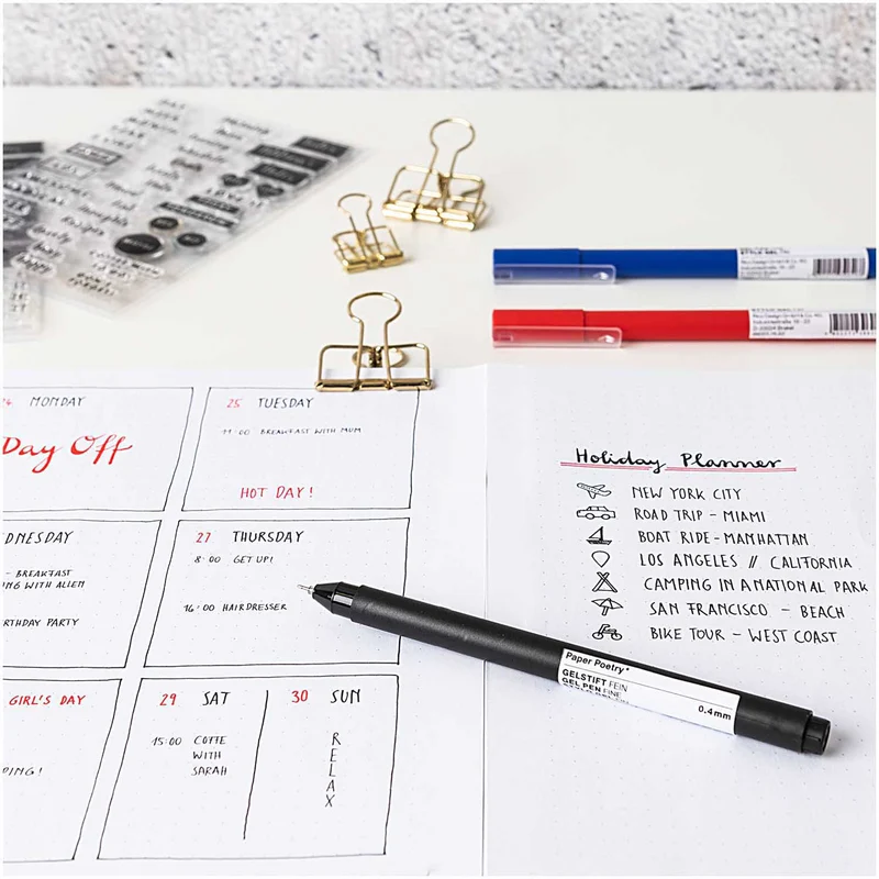 Schablone Bullet Diary Rechtecke