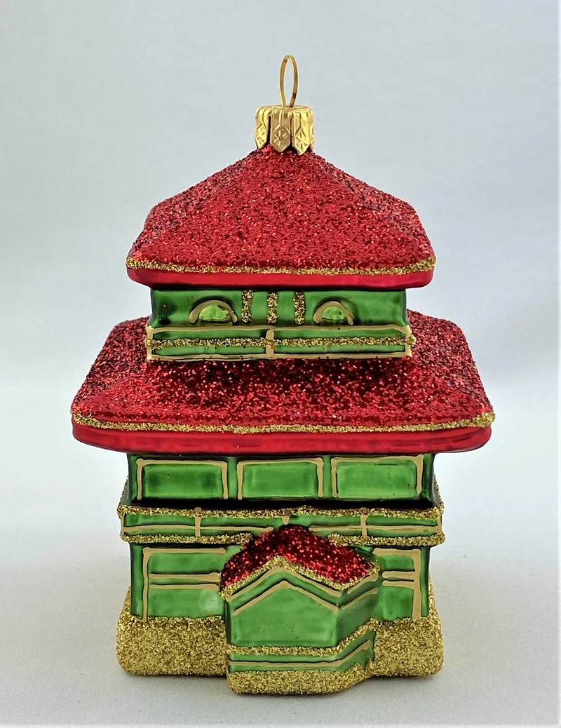 Pagode mit grünen Wänden