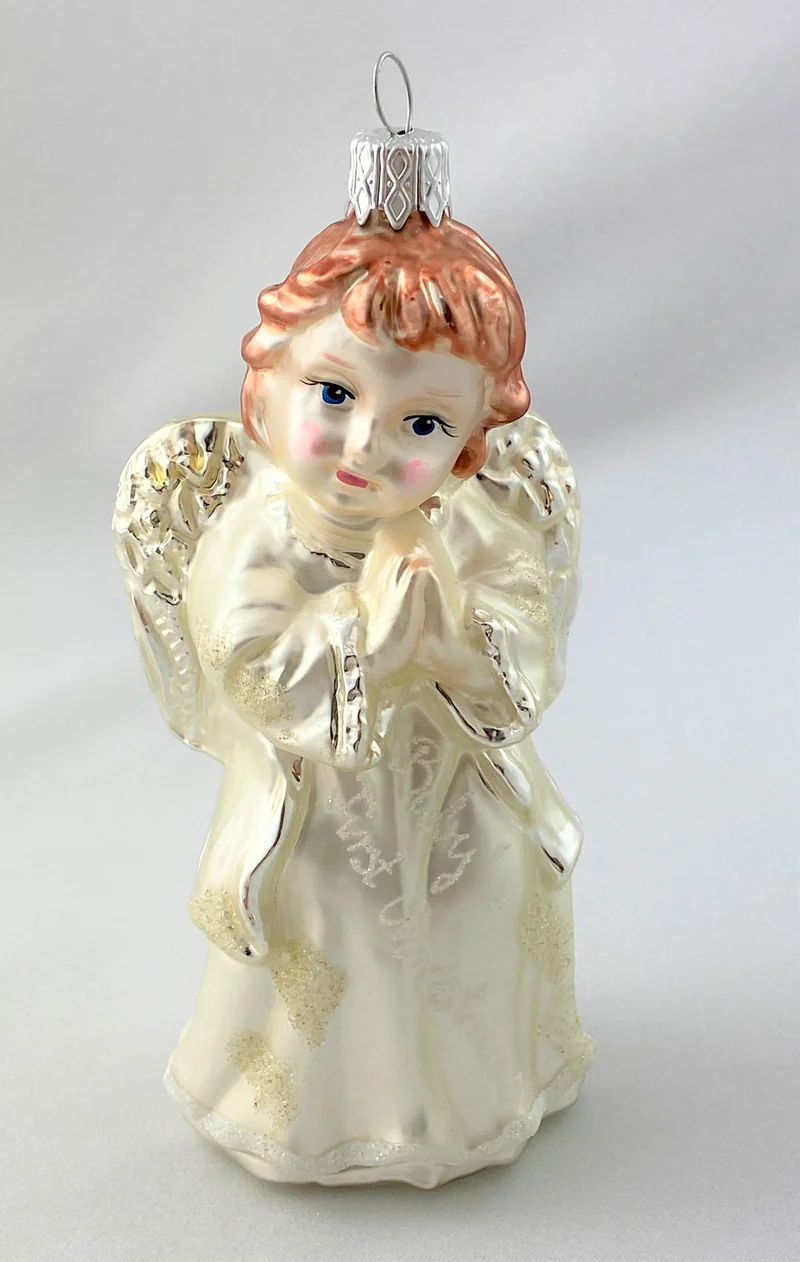Engel im weissen Kleid " Babys First Christmas "