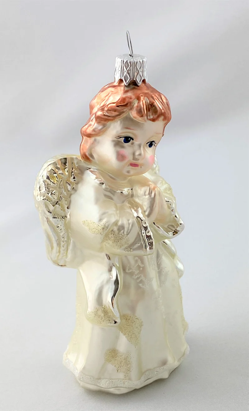 Engel im weissen Kleid " Babys First Christmas "