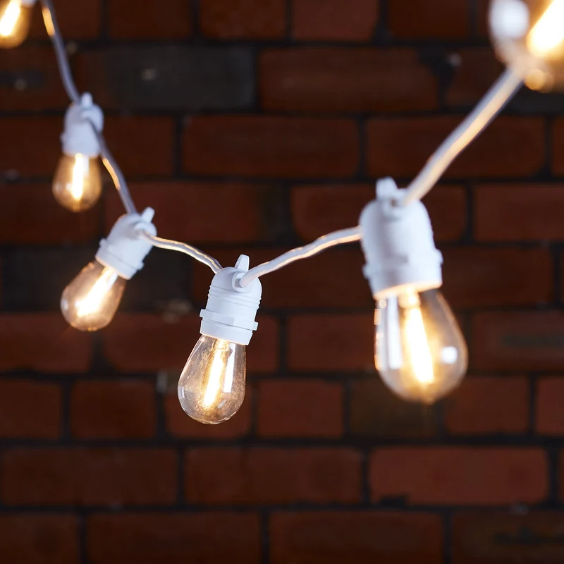 Ultimate Connect 80m 160er LED Lichterkette Glühbirnen warmweiß koppelbar weißes Kabel
