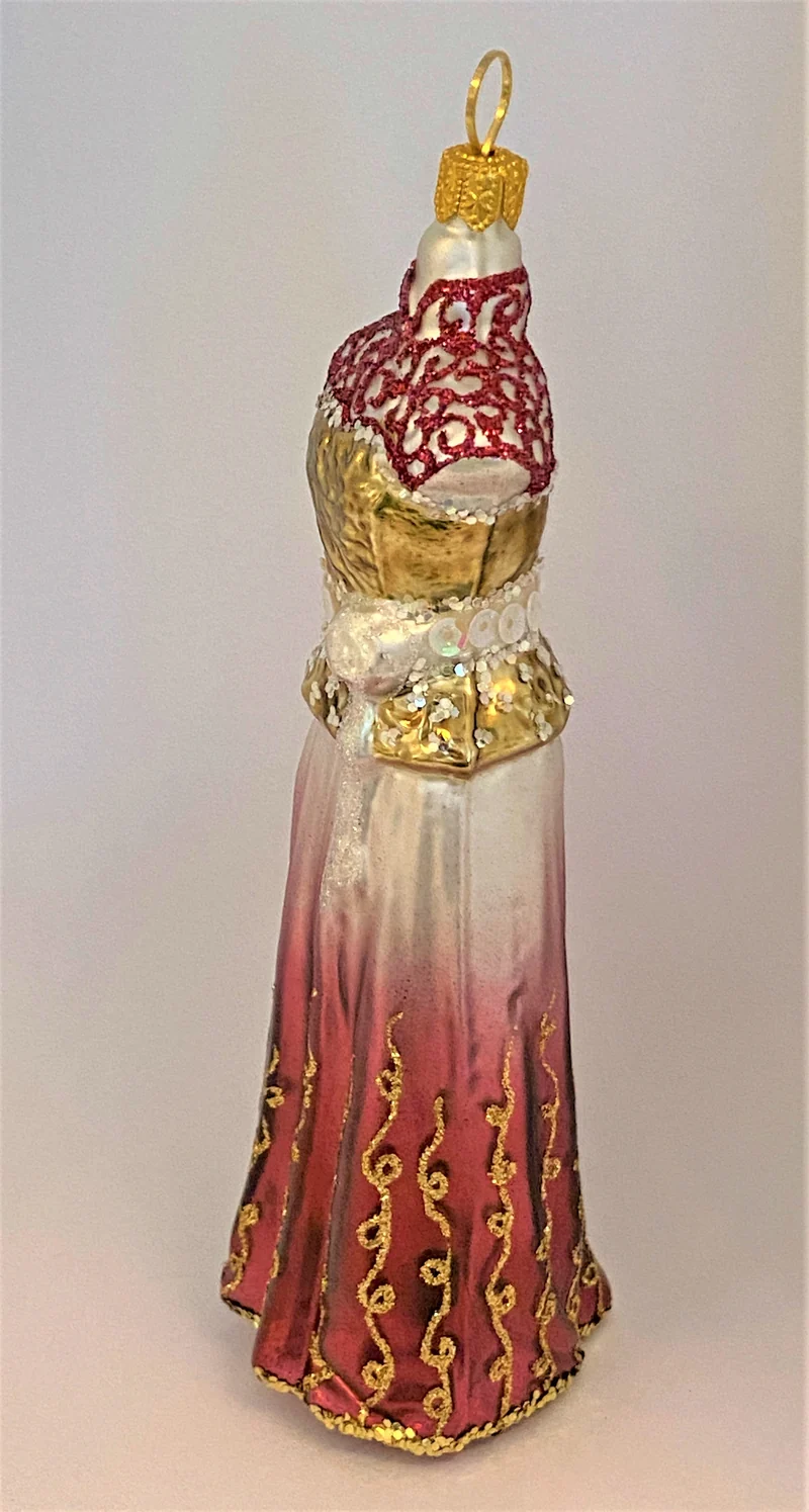 Langes schmales bordeaux rotes Kleid