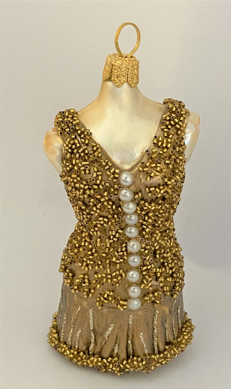 Kurzes goldenes Kleid