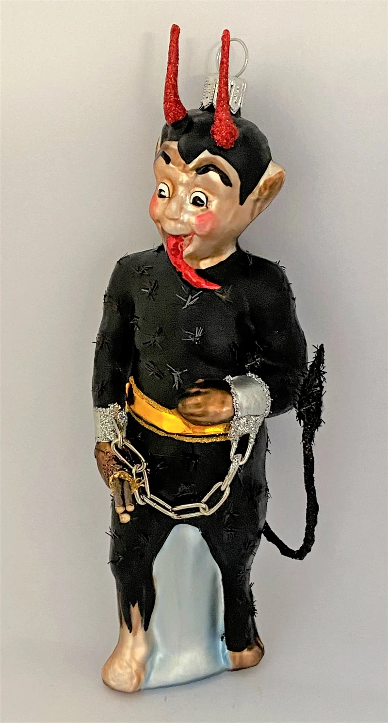 Teufel mit Rute und Kette, Krampus
