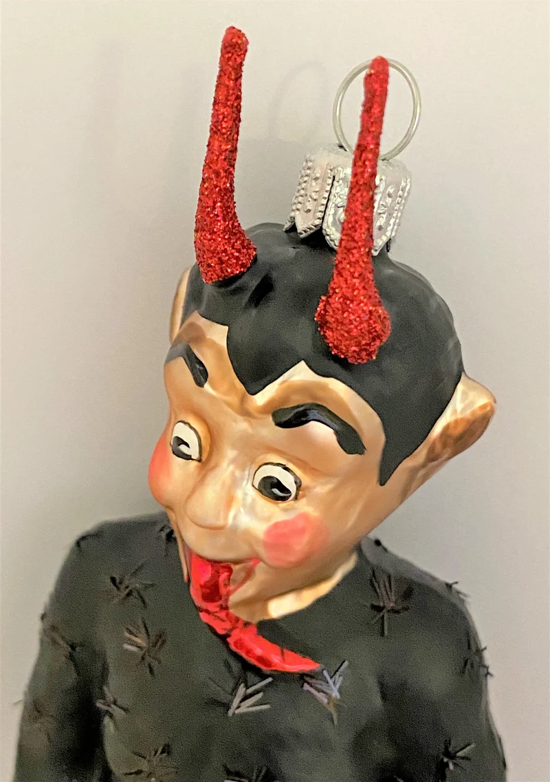 Teufel mit Rute und Kette, Krampus