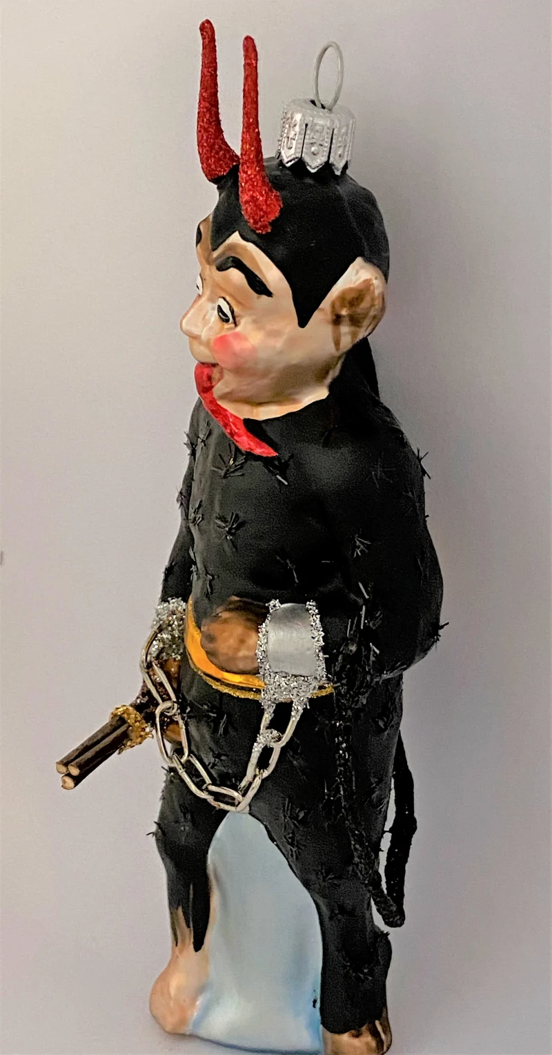 Teufel mit Rute und Kette, Krampus