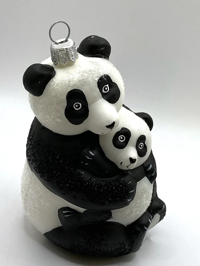 Panda-Bär mit jungem Panda