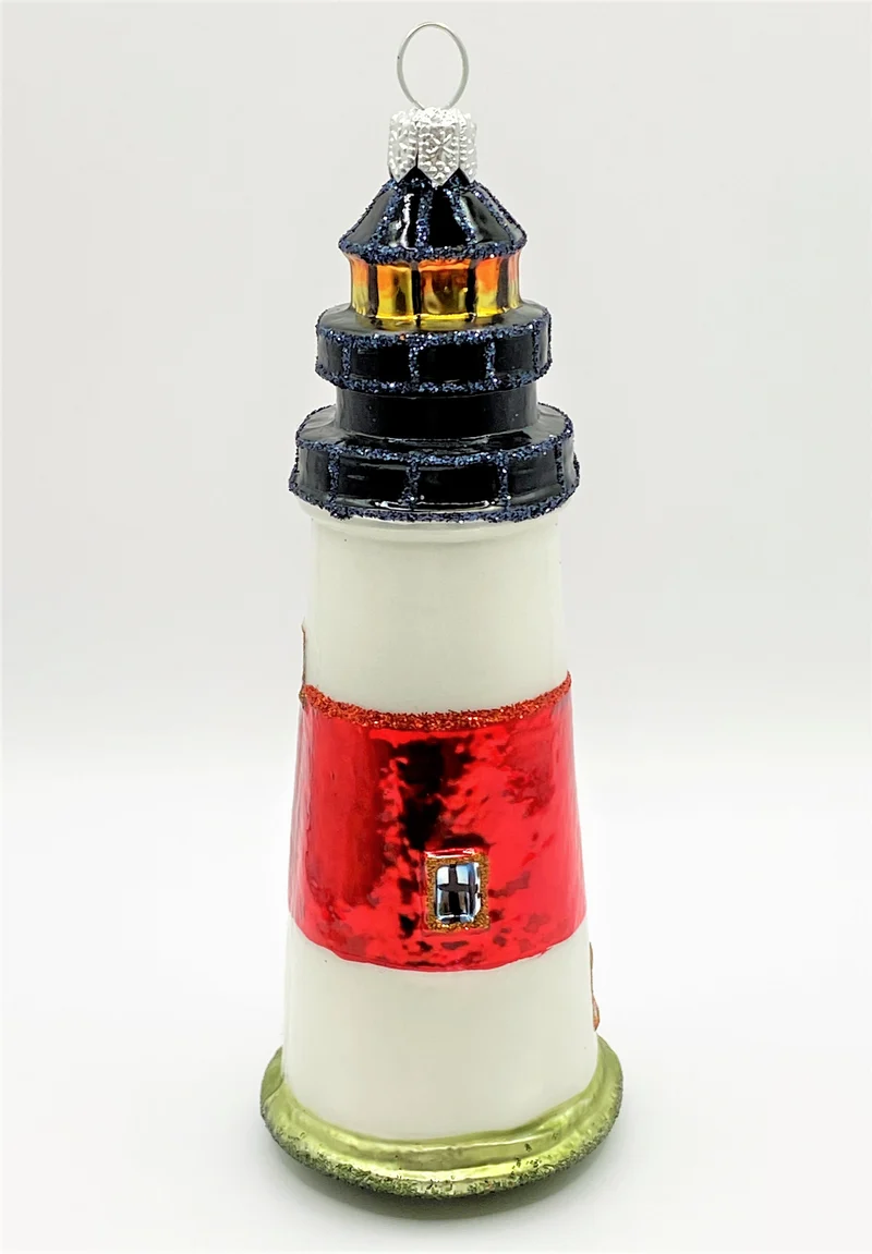 Weiss rot gestreifter Leuchtturm