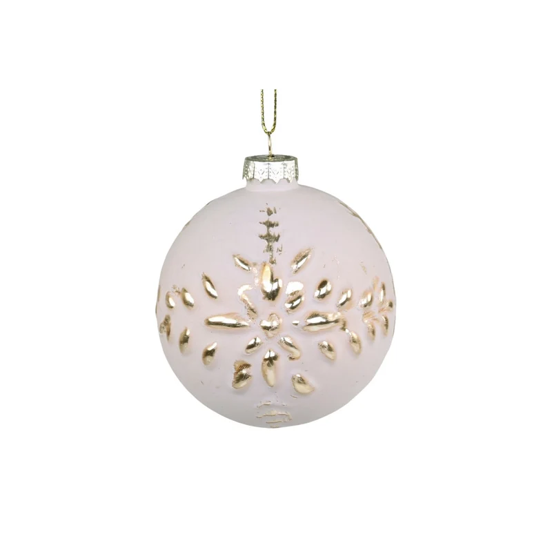Chic Antique Weihnachtskugel mit Goldmuster