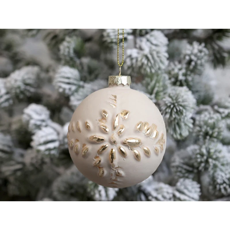 Chic Antique Weihnachtskugel mit Goldmuster