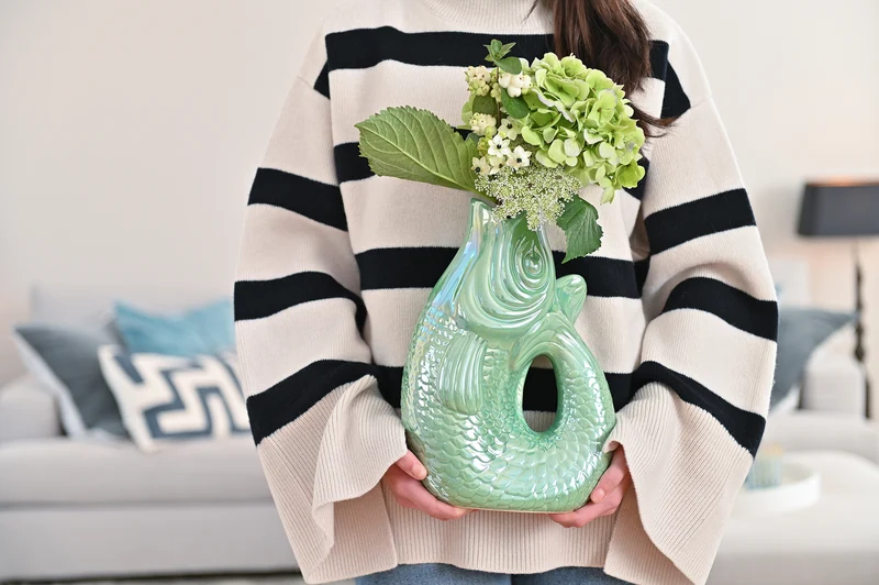 Vase MONSIEUR CARAFON Fisch, rainbow mint - 2,7l